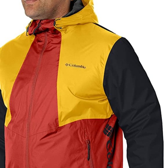🆕Columbia Men's Inner Limits II Jacket, XXL - Carnelian Red/Bright Gold/Shark.. - Picture 4 of 6